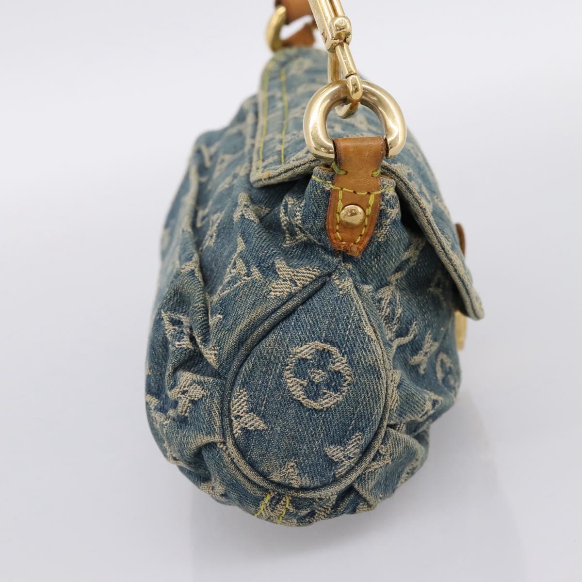 LOUIS VUITTON Monogram Denim Mini Preity Shoulder Bag Blue M95050 LV Auth 200827