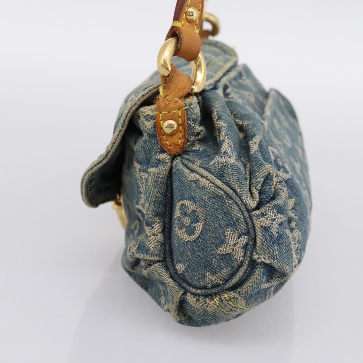 LOUIS VUITTON Monogram Denim Mini Preity Shoulder Bag Blue M95050 LV Auth 200827
