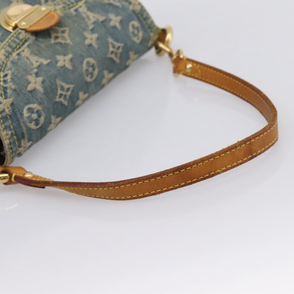 LOUIS VUITTON Monogram Denim Mini Preity Shoulder Bag Blue M95050 LV Auth 200827
