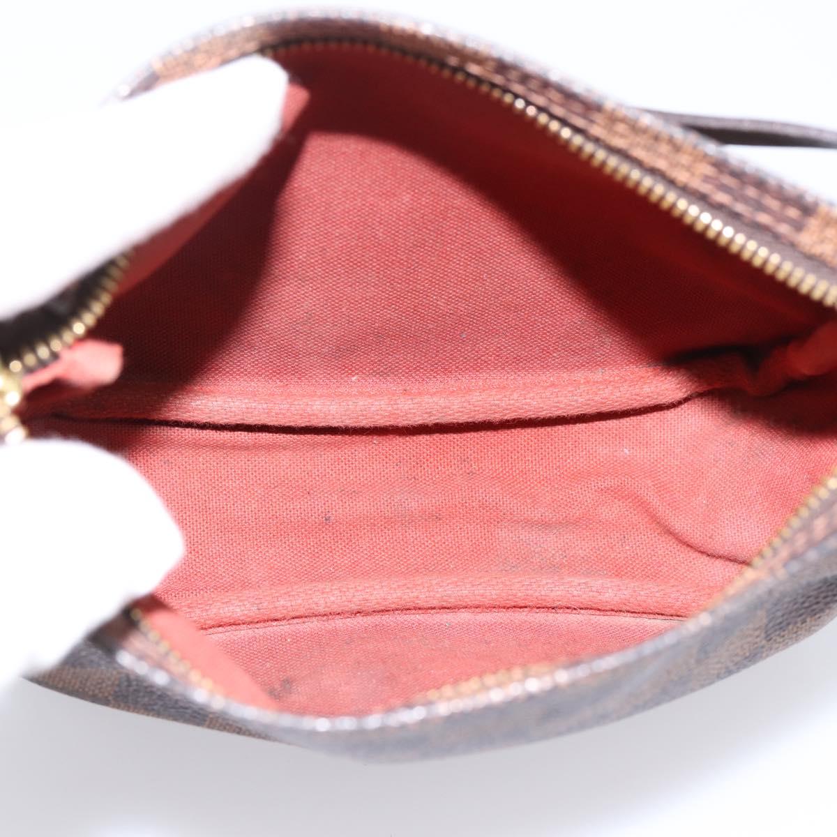 LOUIS VUITTON Damier Ebene Trousse Make Up Pouch N51982 LV Auth 200828