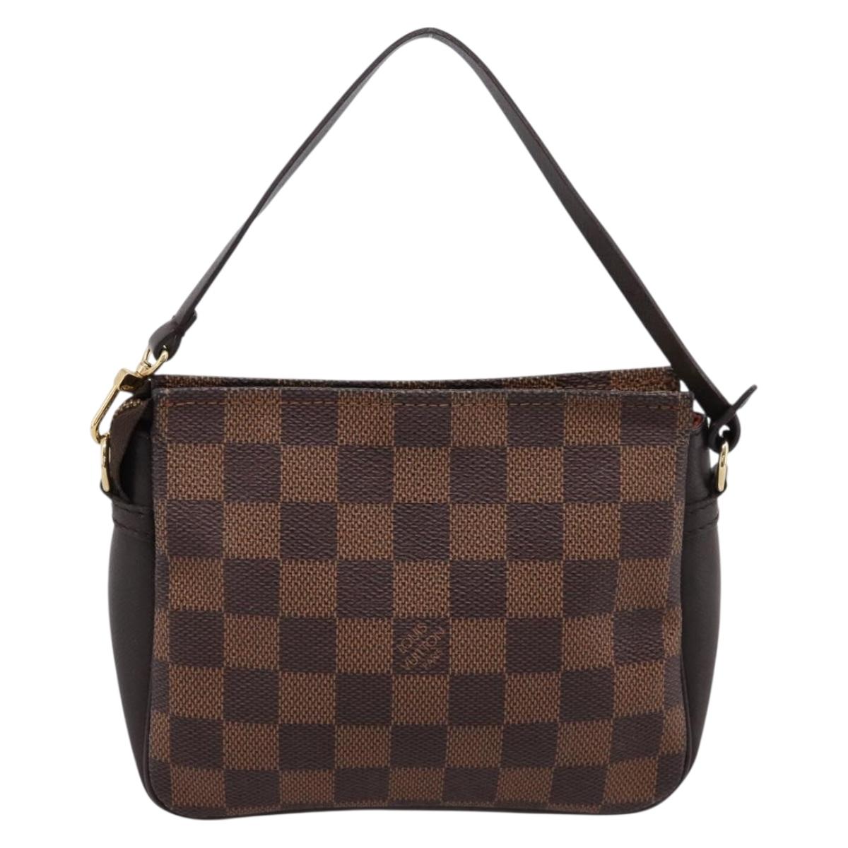 LOUIS VUITTON Damier Ebene Trousse Make Up Pouch N51982 LV Auth 200828