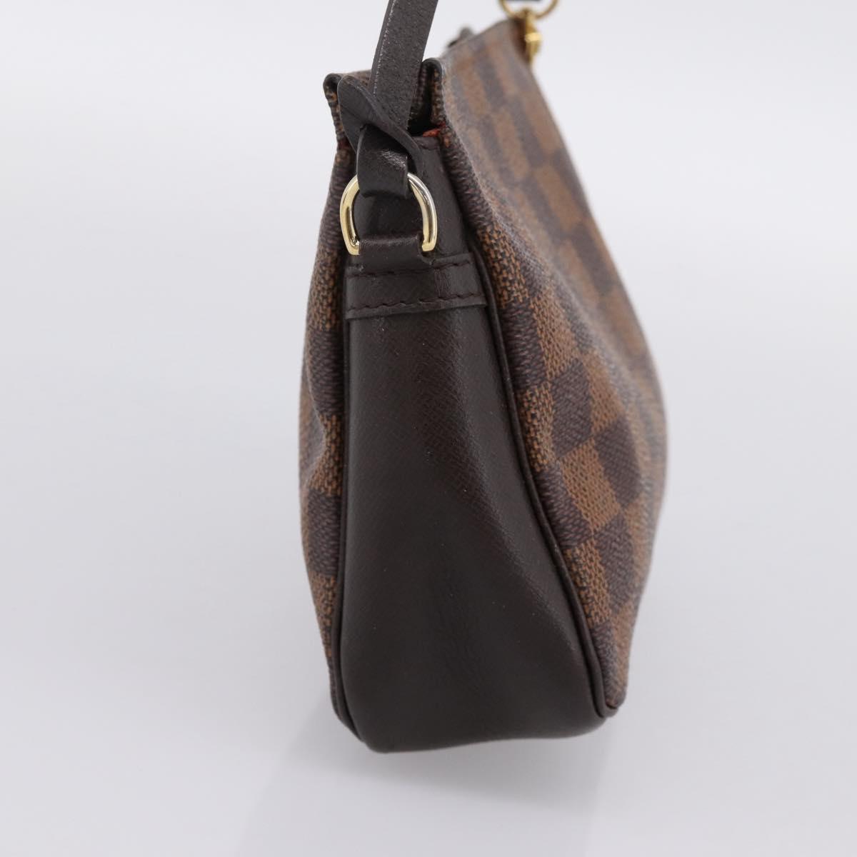 LOUIS VUITTON Damier Ebene Trousse Make Up Pouch N51982 LV Auth 200828