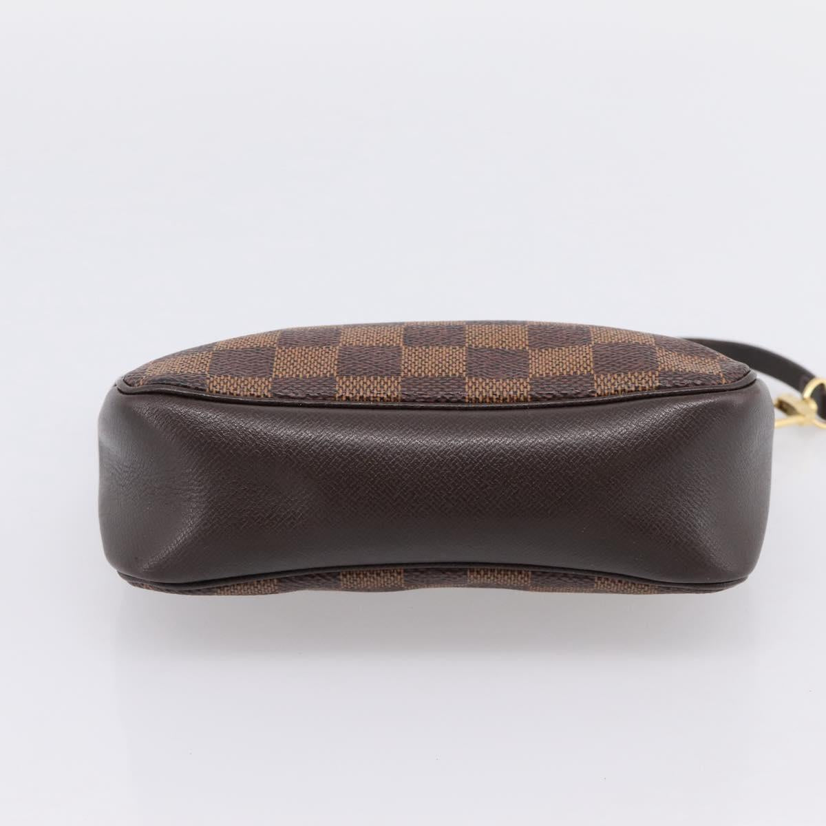 LOUIS VUITTON Damier Ebene Trousse Make Up Pouch N51982 LV Auth 200828
