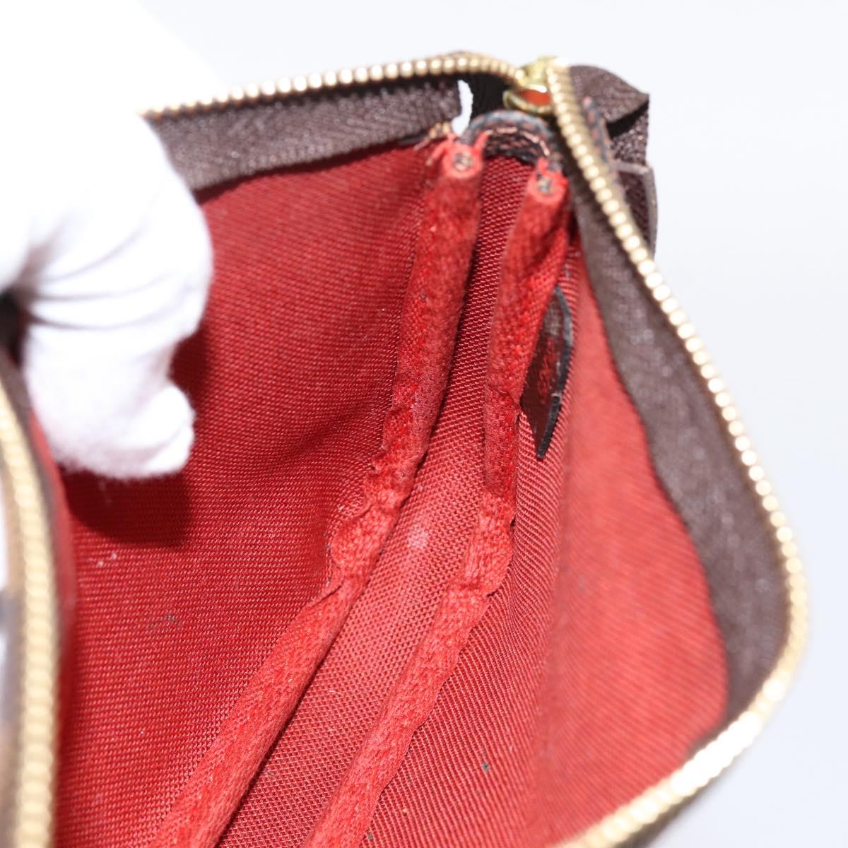 LOUIS VUITTON Damier Ebene Mini Pochette Accessoires Pouch N58009 Auth 200830V