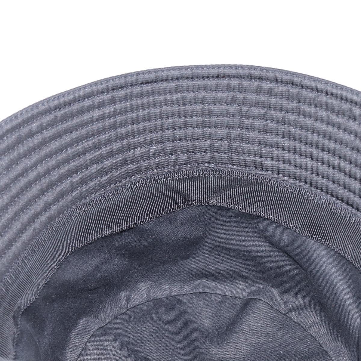 PRADA Bucket Hat Nylon Black Silver Auth 200831V