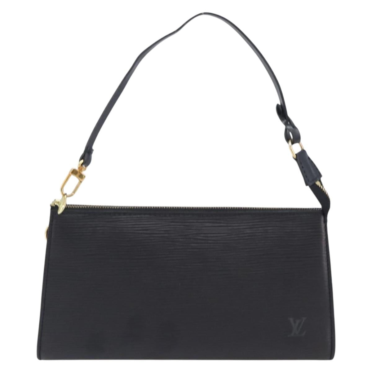 LOUIS VUITTON Epi Pochette Accessoires Pouch Black M52982 LV Auth 200836V