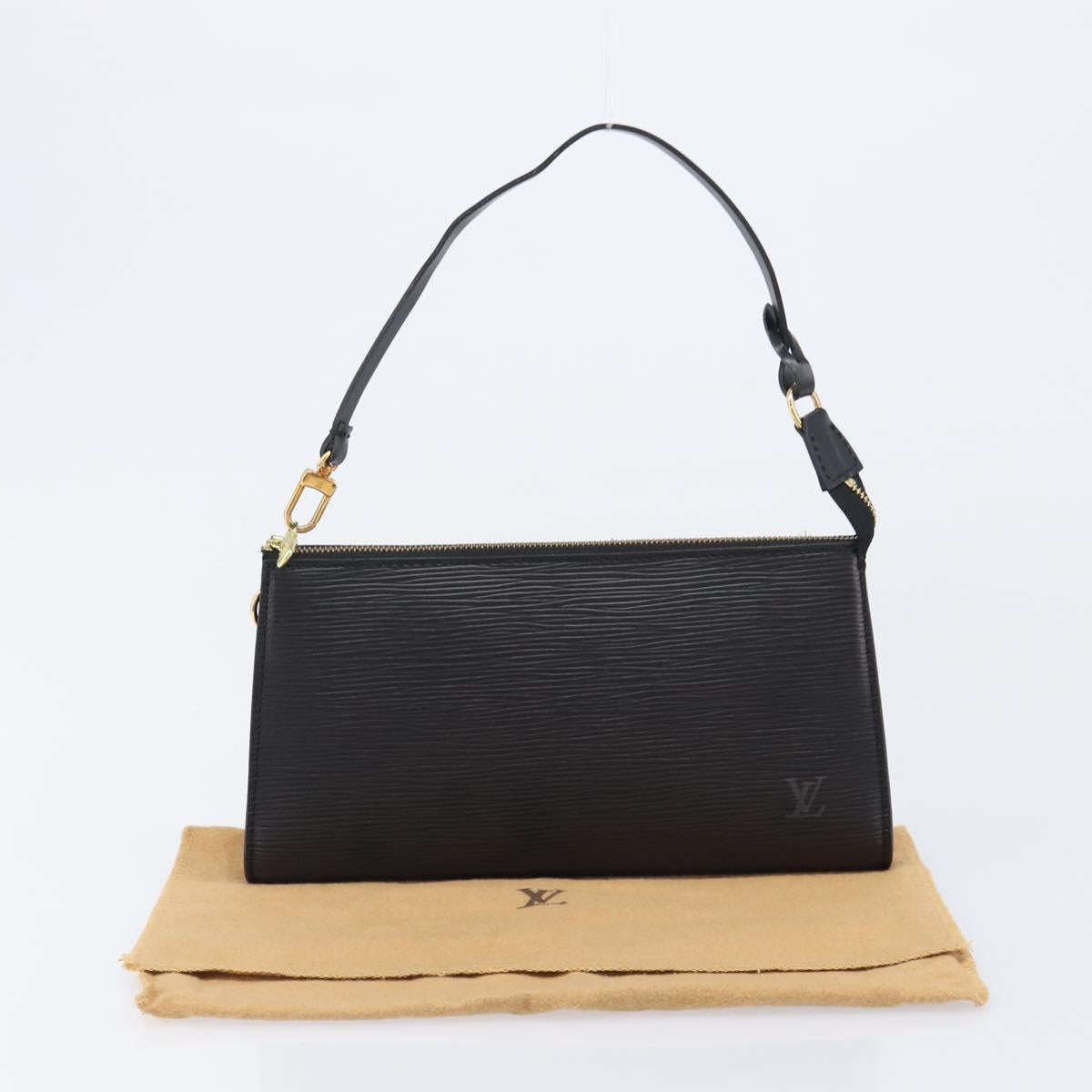 LOUIS VUITTON Epi Pochette Accessoires Pouch Black M52982 LV Auth 200836V