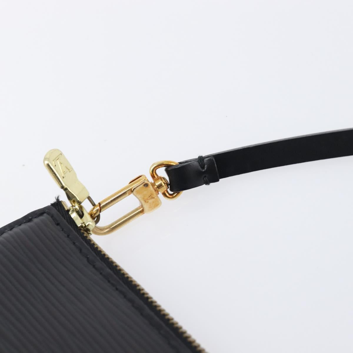 LOUIS VUITTON Epi Pochette Accessoires Pouch Black M52982 LV Auth 200836V