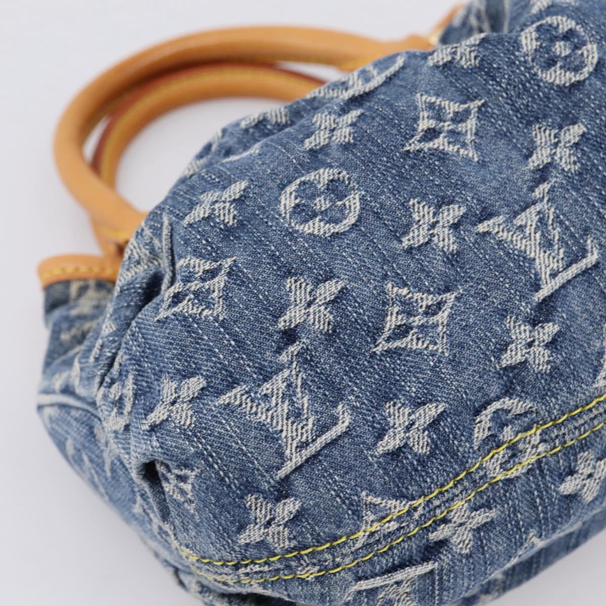 LOUIS VUITTON Monogram Denim Preity Hand Bag Blue M95020 LV Auth 200840SAV