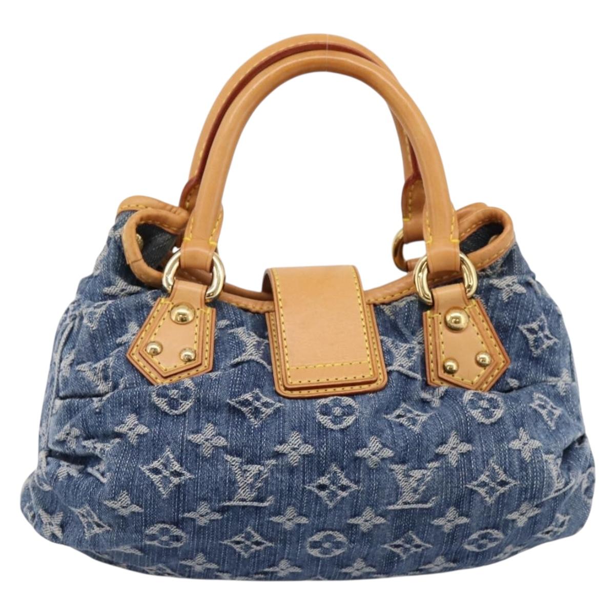 LOUIS VUITTON Monogram Denim Preity Hand Bag Blue M95020 LV Auth 200840SAV