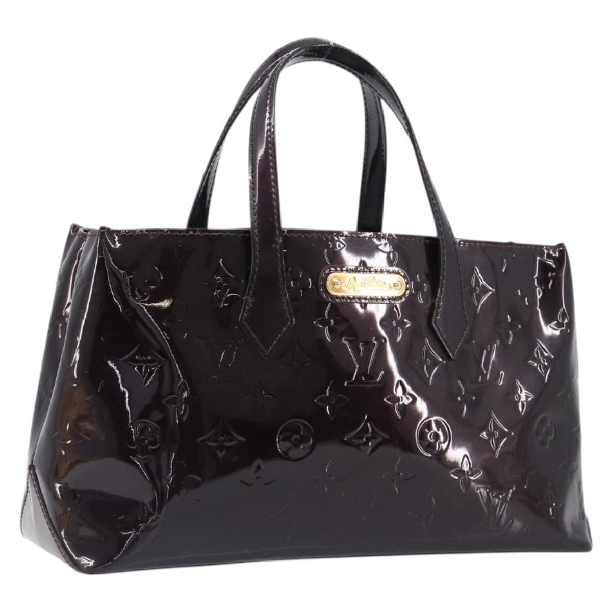 LOUIS VUITTON Monogram Vernis Wilshire PM Bag Rouge Favist M91644 Auth 200841V