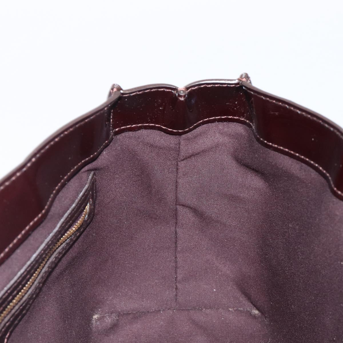 LOUIS VUITTON Monogram Vernis Wilshire PM Bag Rouge Favist M91644 Auth 200841V
