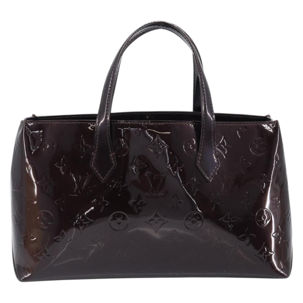 LOUIS VUITTON Monogram Vernis Wilshire PM Bag Rouge Favist M91644 Auth 200841V