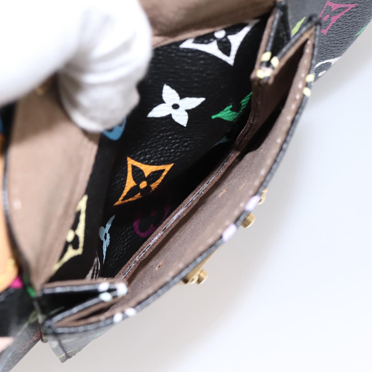 LOUIS VUITTON Monogram Multicolor Speedy 30 Hand Bag Black M92642 Auth 200842SAV