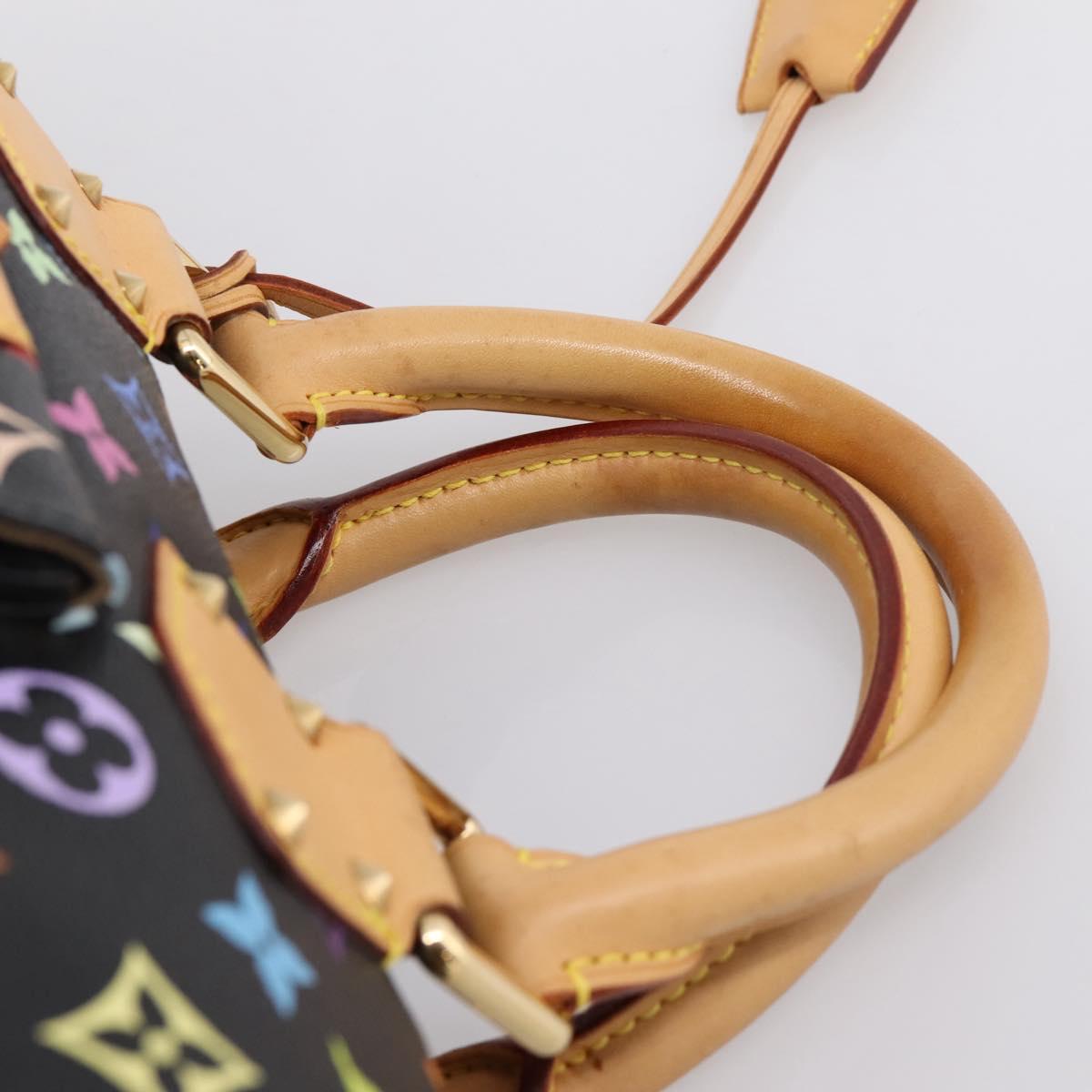 LOUIS VUITTON Monogram Multicolor Speedy 30 Hand Bag Black M92642 Auth 200842SAV