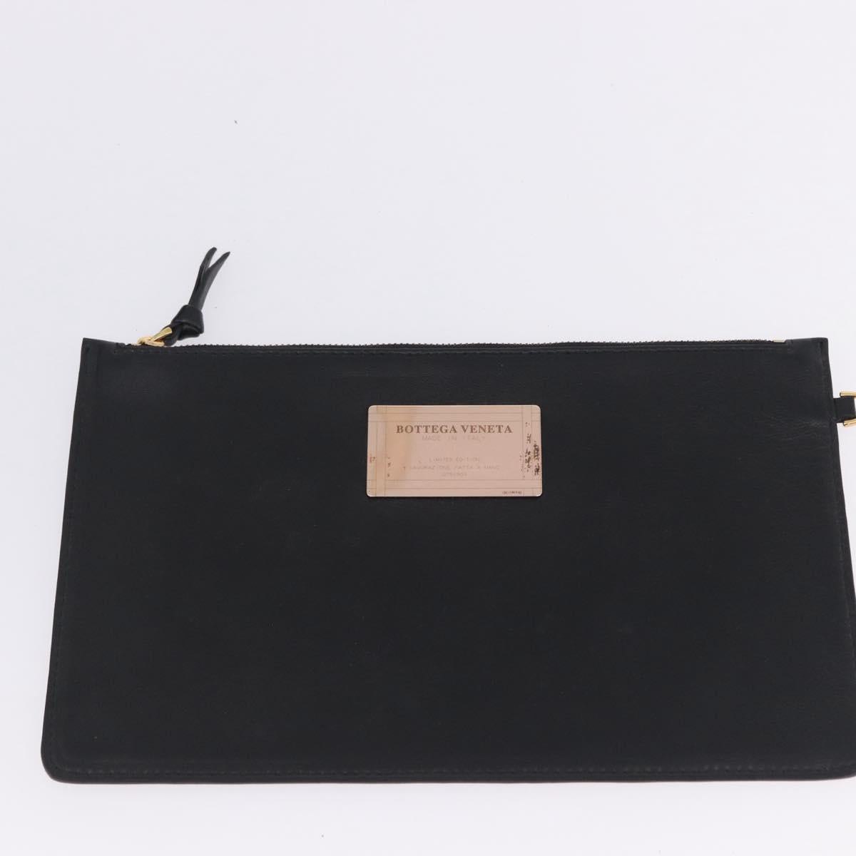 BOTTEGA VENETA INTRECCIATO Cabas MM Tote Bag Leather Black 115664 Auth 200843A