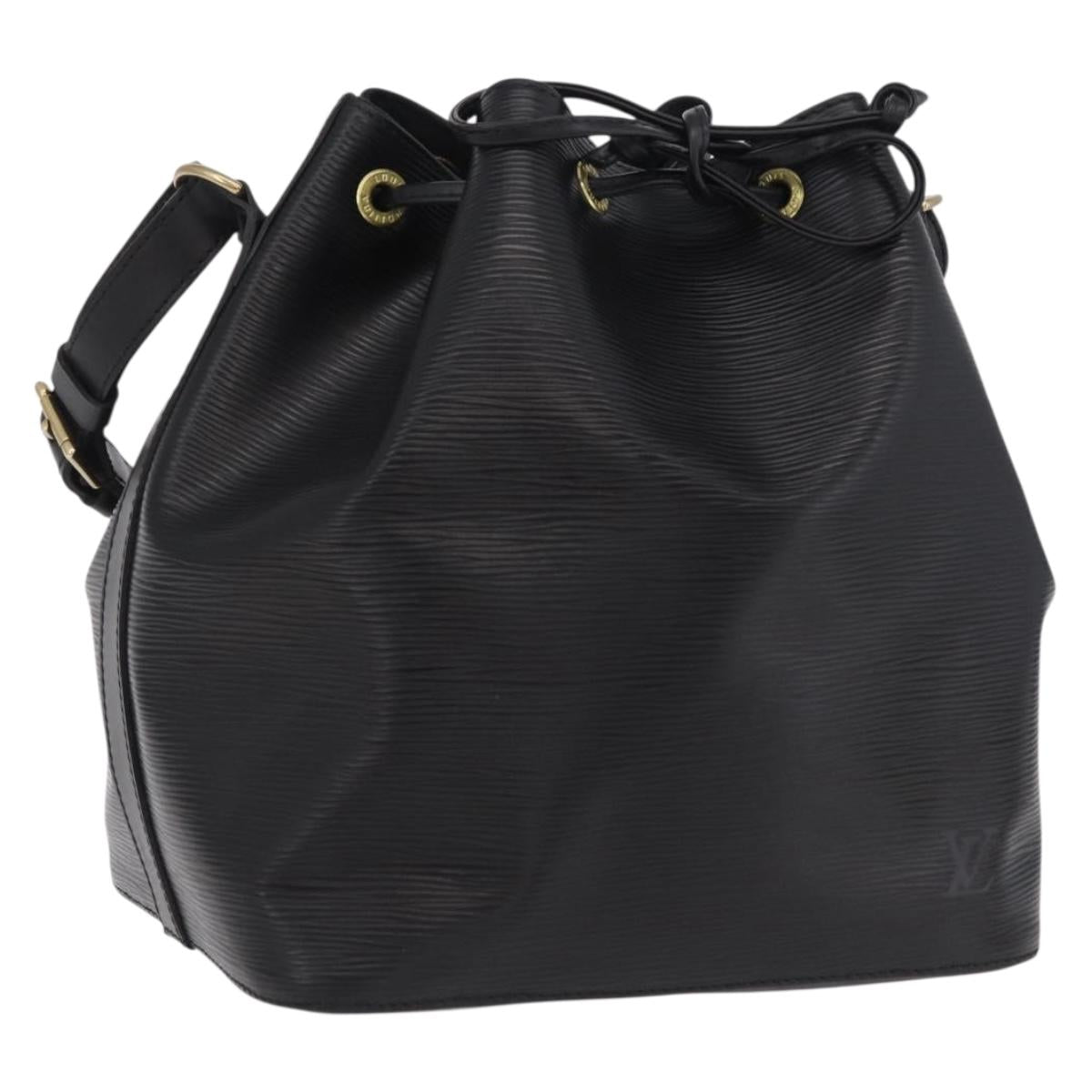 LOUIS VUITTON Epi Petit Noe Shoulder Bag Black M44102 LV Auth 200846