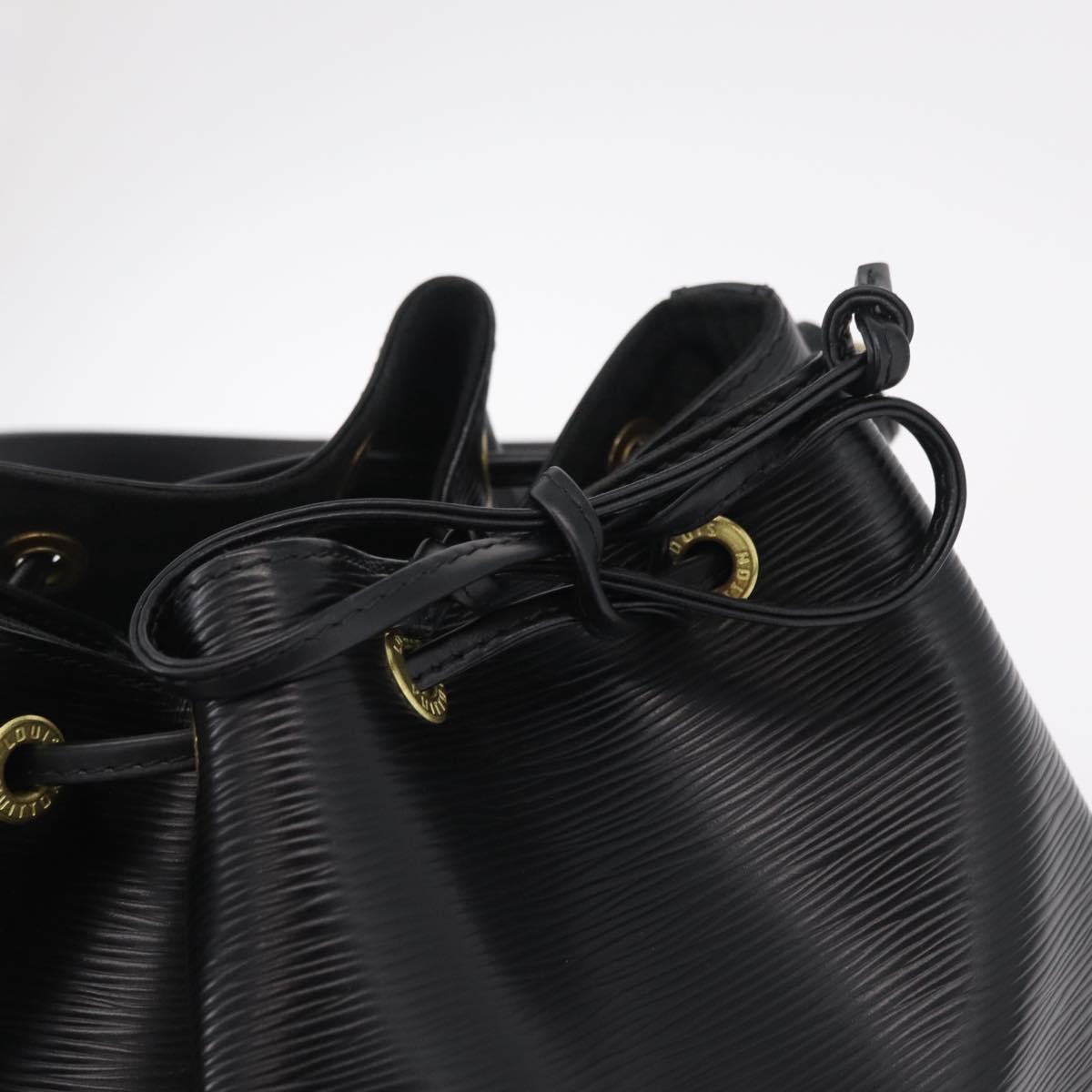 LOUIS VUITTON Epi Petit Noe Shoulder Bag Black M44102 LV Auth 200846