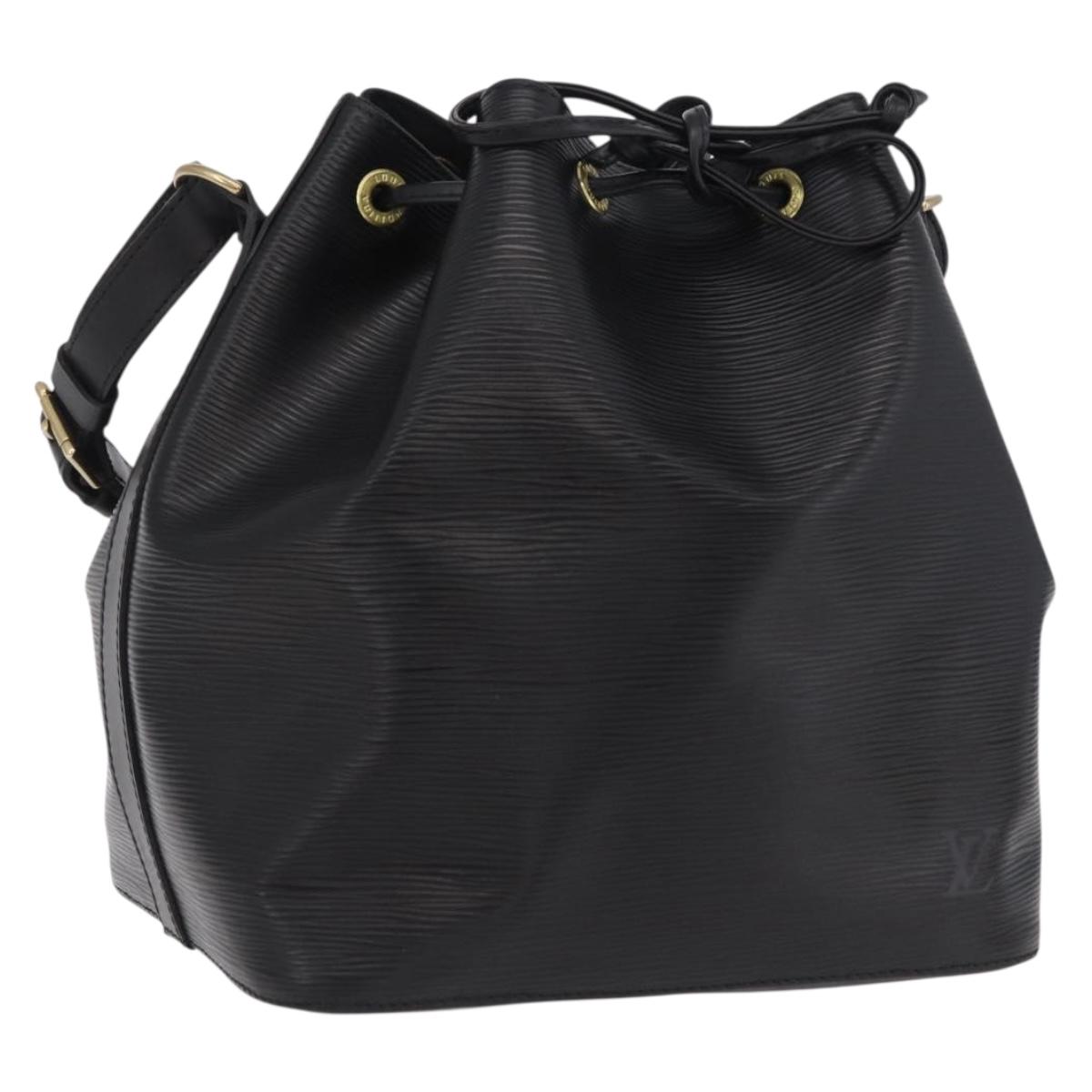 LOUIS VUITTON Epi Petit Noe Shoulder Bag Black M44102 LV Auth 200846