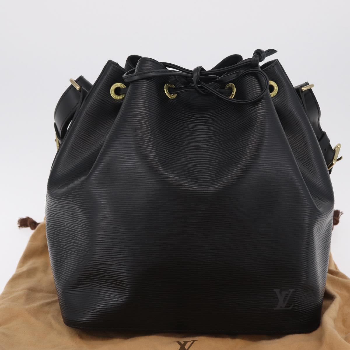 LOUIS VUITTON Epi Petit Noe Shoulder Bag Black M44102 LV Auth 200846