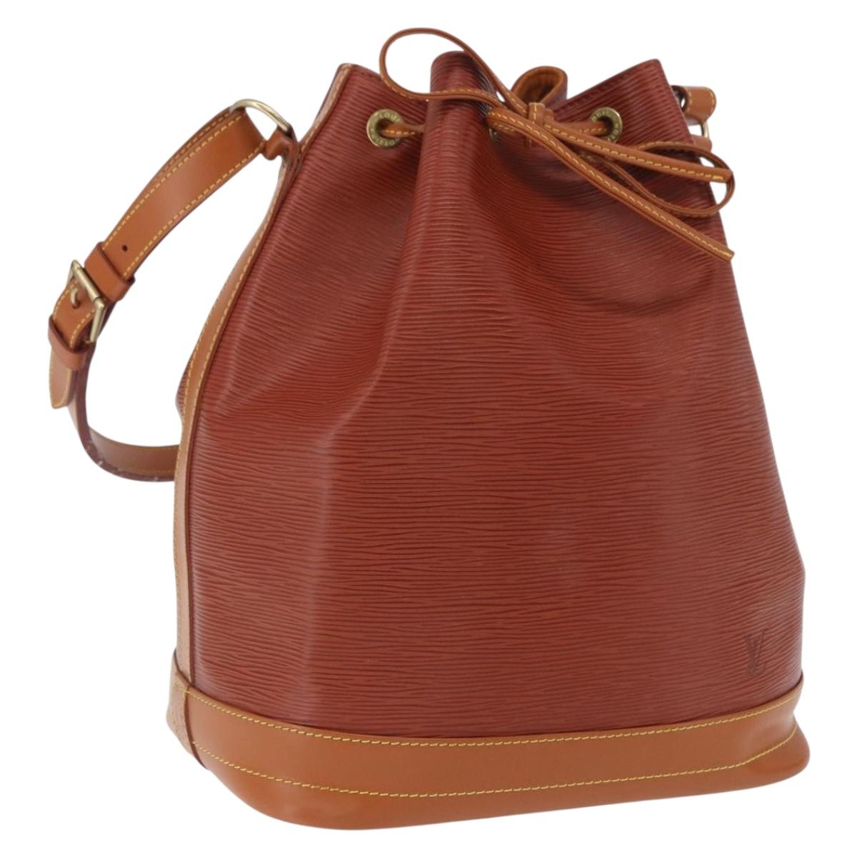 LOUIS VUITTON Epi Noe Shoulder Bag Brown Zipang gold M44028 LV Auth 200847A