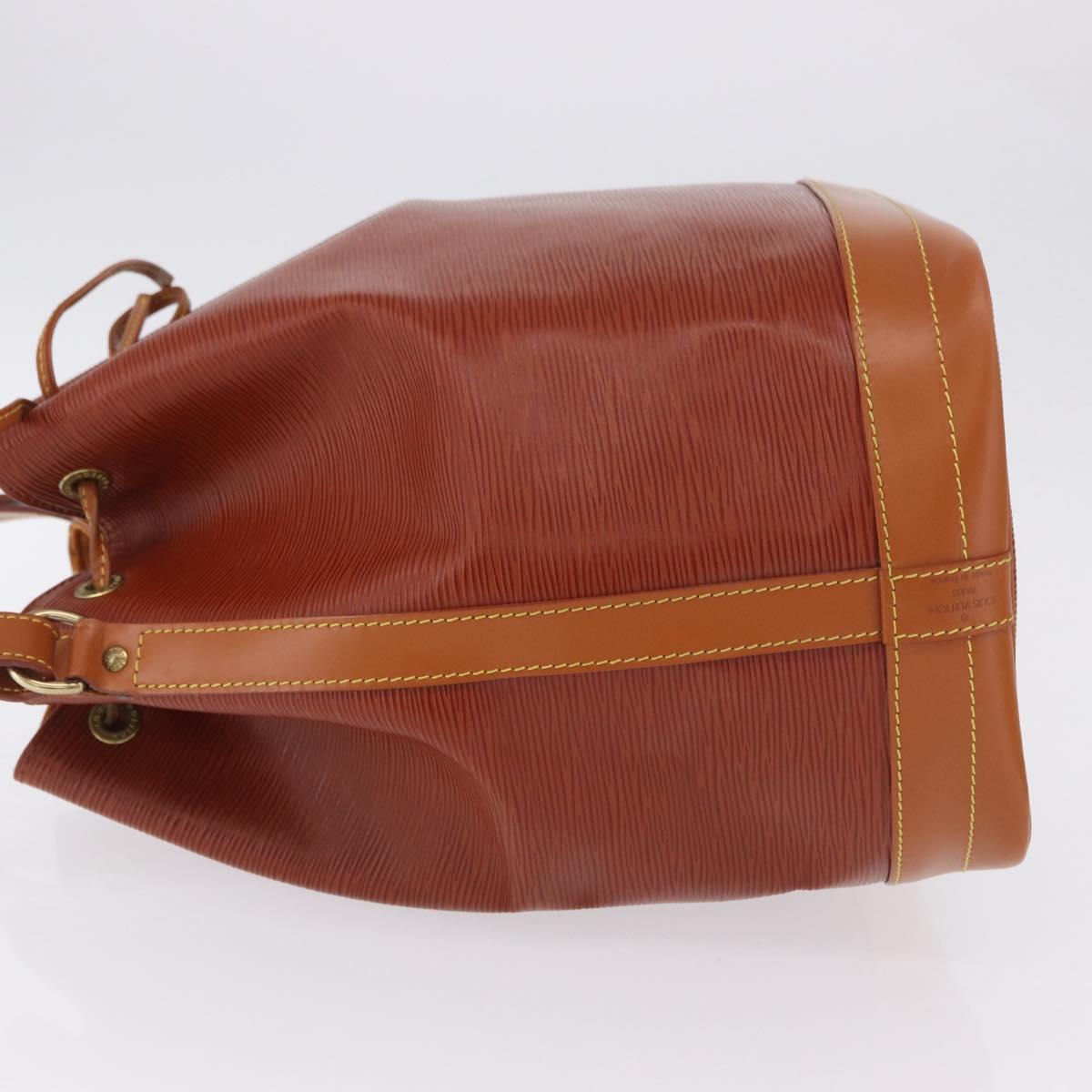 LOUIS VUITTON Epi Noe Shoulder Bag Brown Zipang gold M44028 LV Auth 200847A