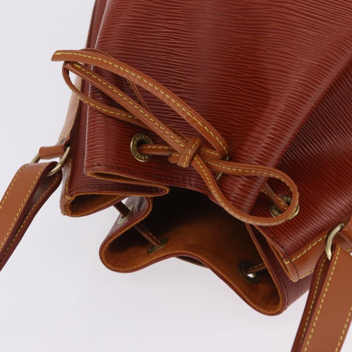 LOUIS VUITTON Epi Noe Shoulder Bag Brown Zipang gold M44028 LV Auth 200847A