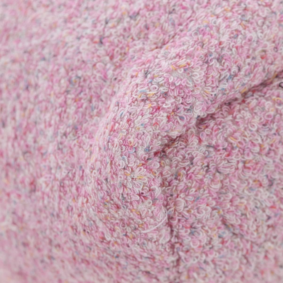 CHANEL Big Coco Beach Bag Towel Set Pile Pink CC Auth 200851SAM
