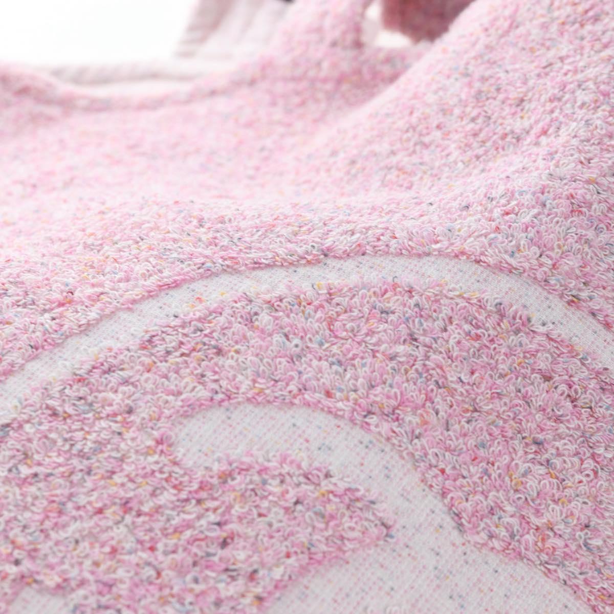 CHANEL Big Coco Beach Bag Towel Set Pile Pink CC Auth 200851SAM