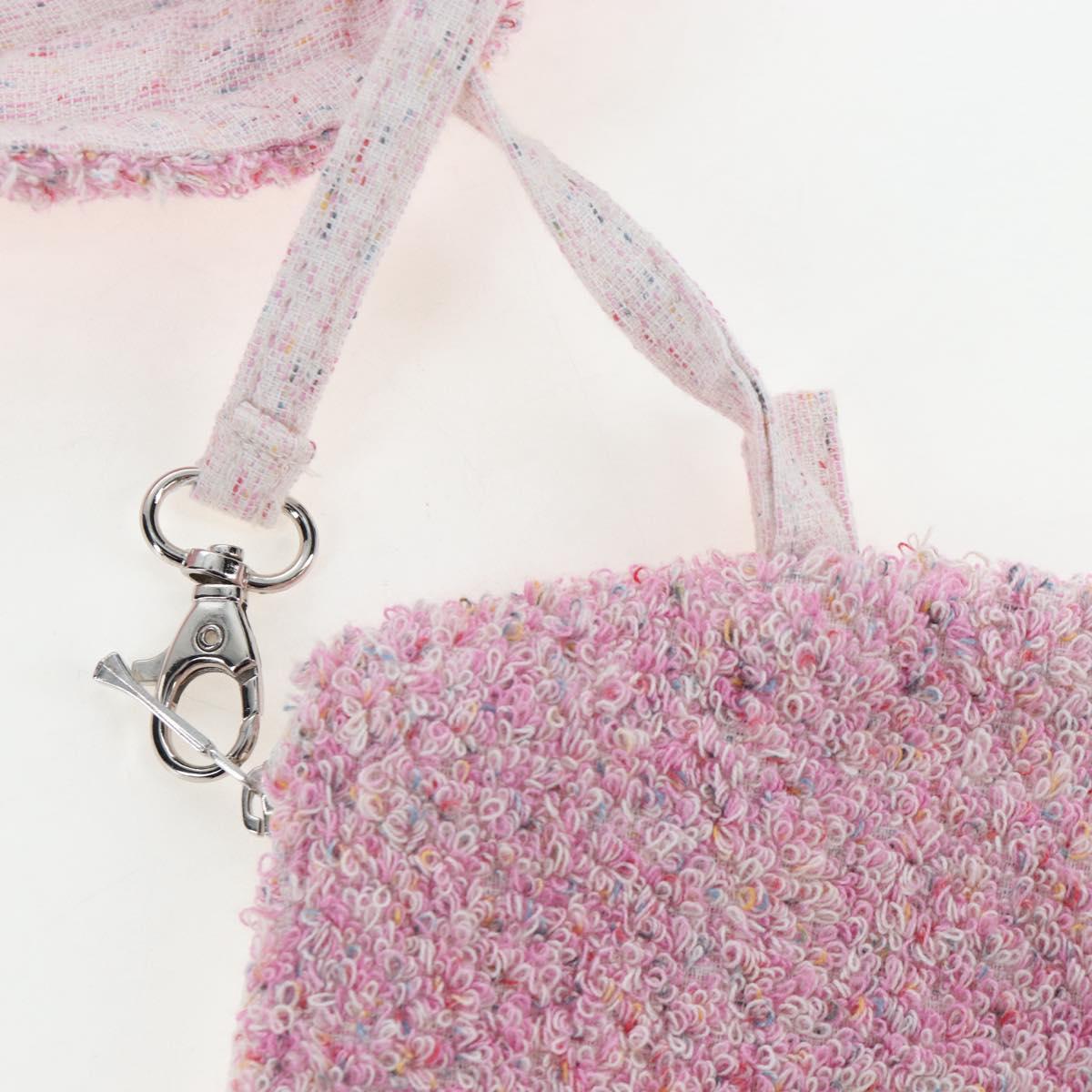 CHANEL Big Coco Beach Bag Towel Set Pile Pink CC Auth 200851SAM