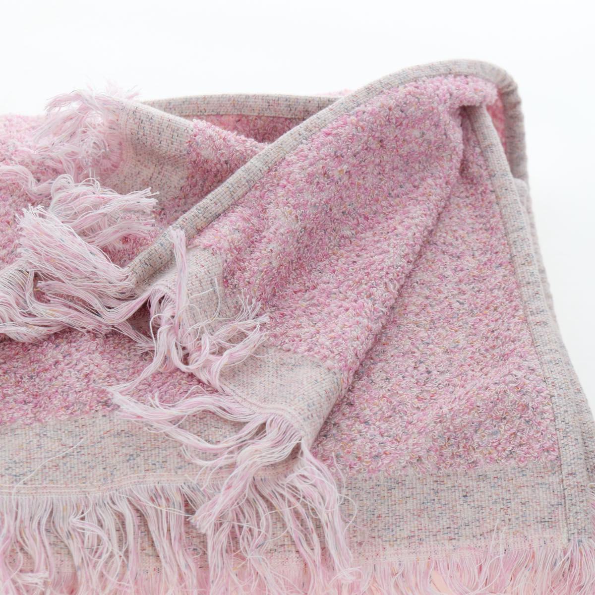 CHANEL Big Coco Beach Bag Towel Set Pile Pink CC Auth 200851SAM