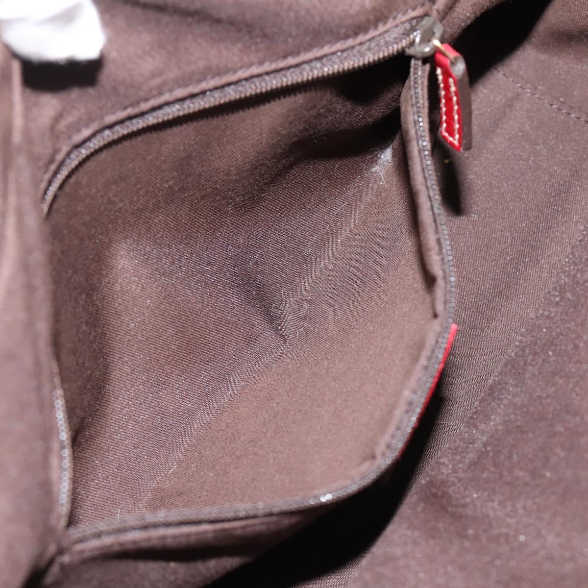 GUCCI GG Canvas Princey Web Sherry Line Bag Beige Gold 161720 Auth 200889V