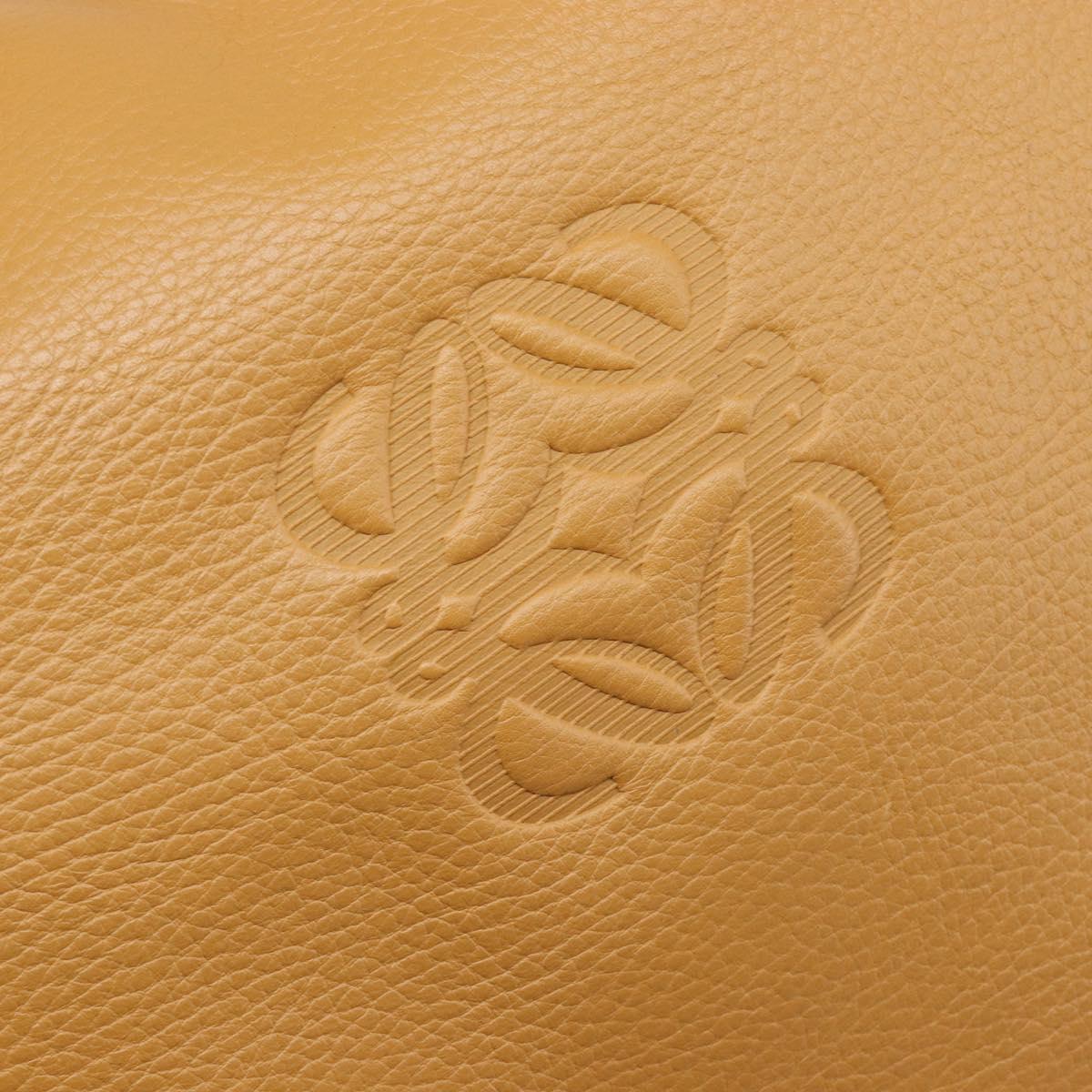 LOEWE Amazona 40 Hand Bag Leather Brown Gold Auth 200891V