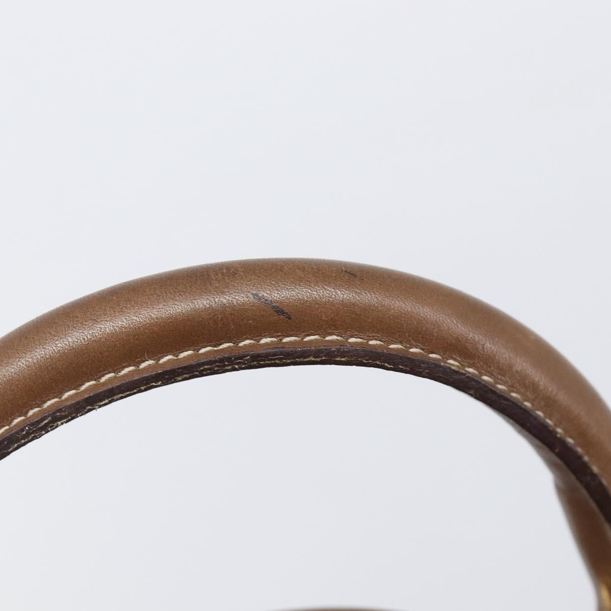 LOEWE Amazona 40 Hand Bag Leather Brown Gold Auth 200891V