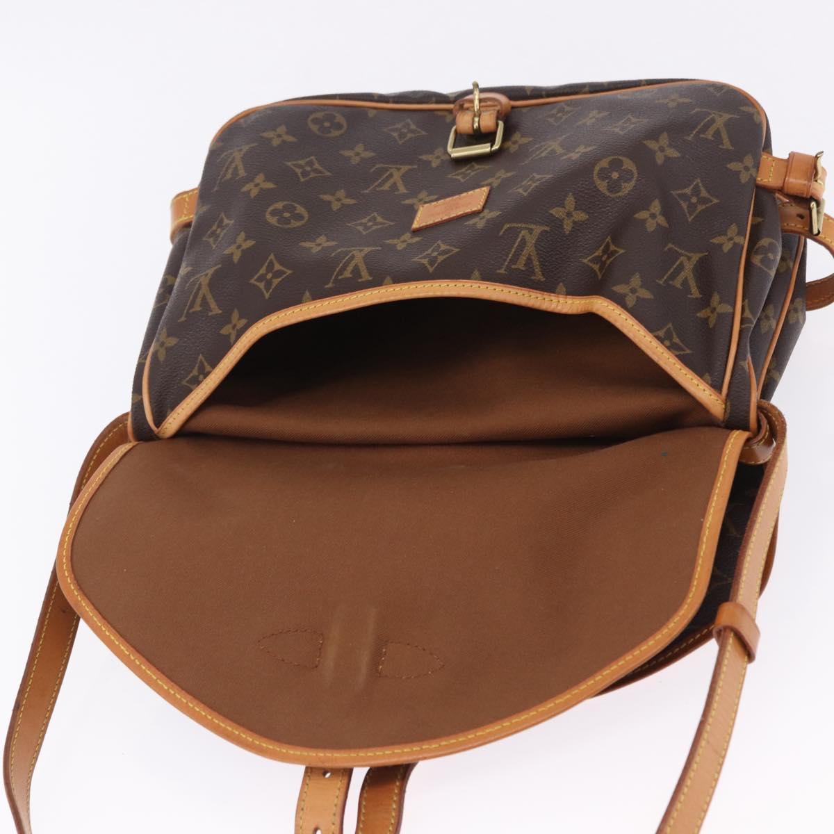 LOUIS VUITTON Monogram Saumur 30 Shoulder Bag M42256 LV Auth 200894V