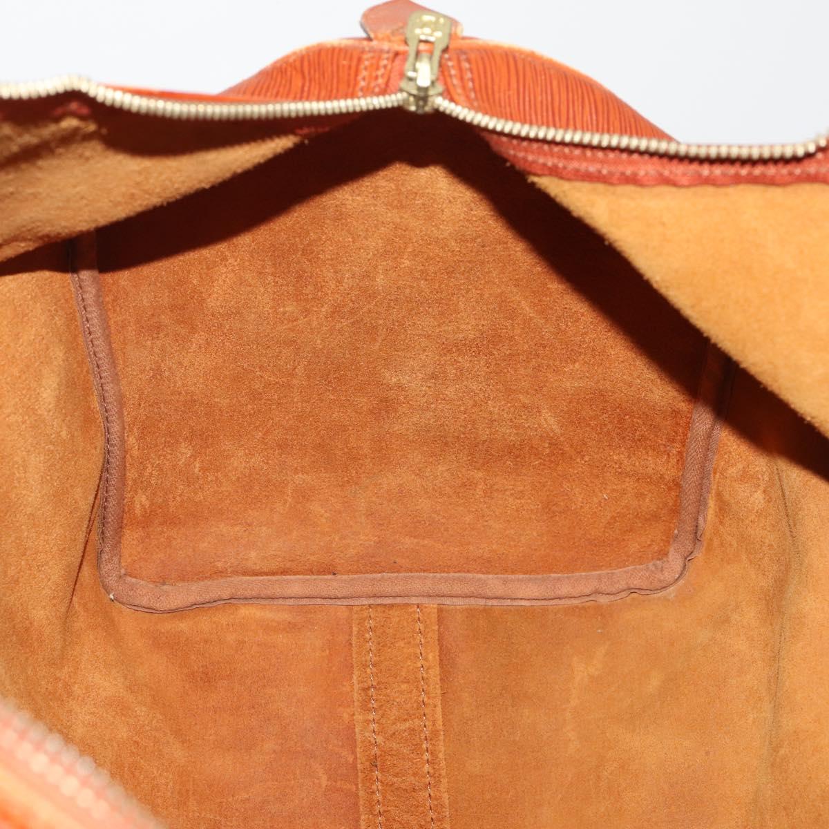 LOUIS VUITTON Epi Keepall 50 Boston Bag Brown M42968 LV Auth 200906