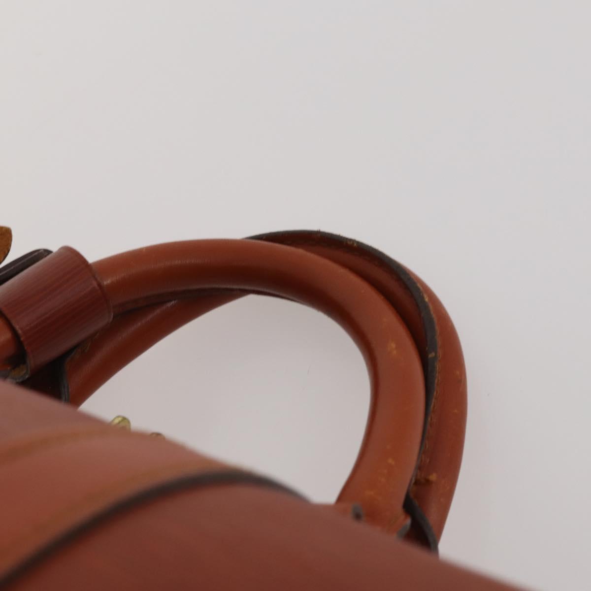 LOUIS VUITTON Epi Keepall 50 Boston Bag Brown M42968 LV Auth 200906