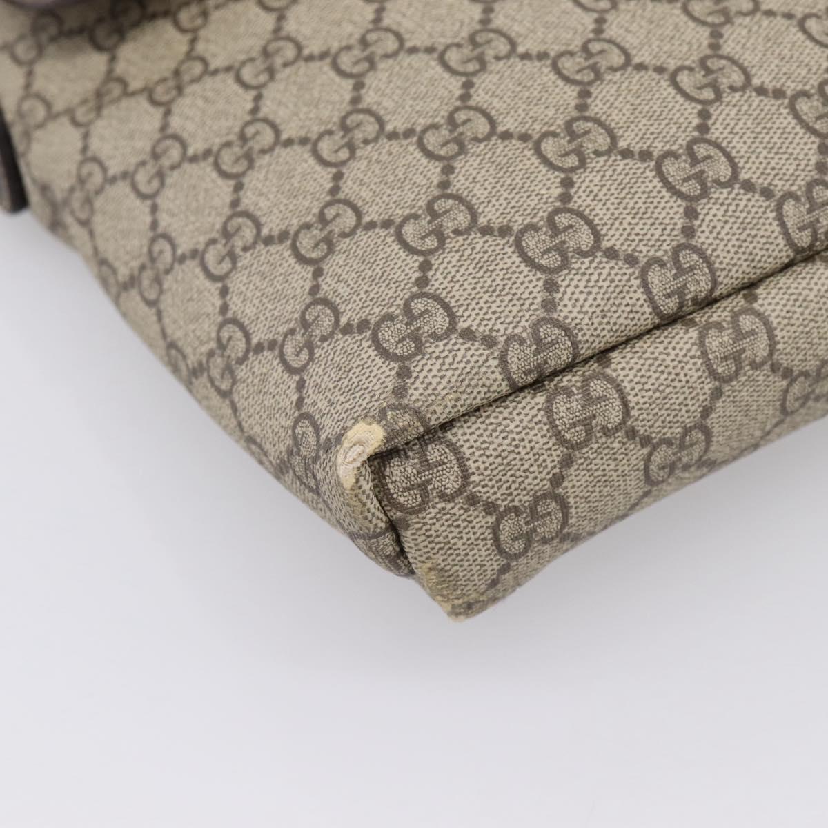 GUCCI GG Supreme Shoulder Bag PVC Beige Gold 223666 Auth 200916