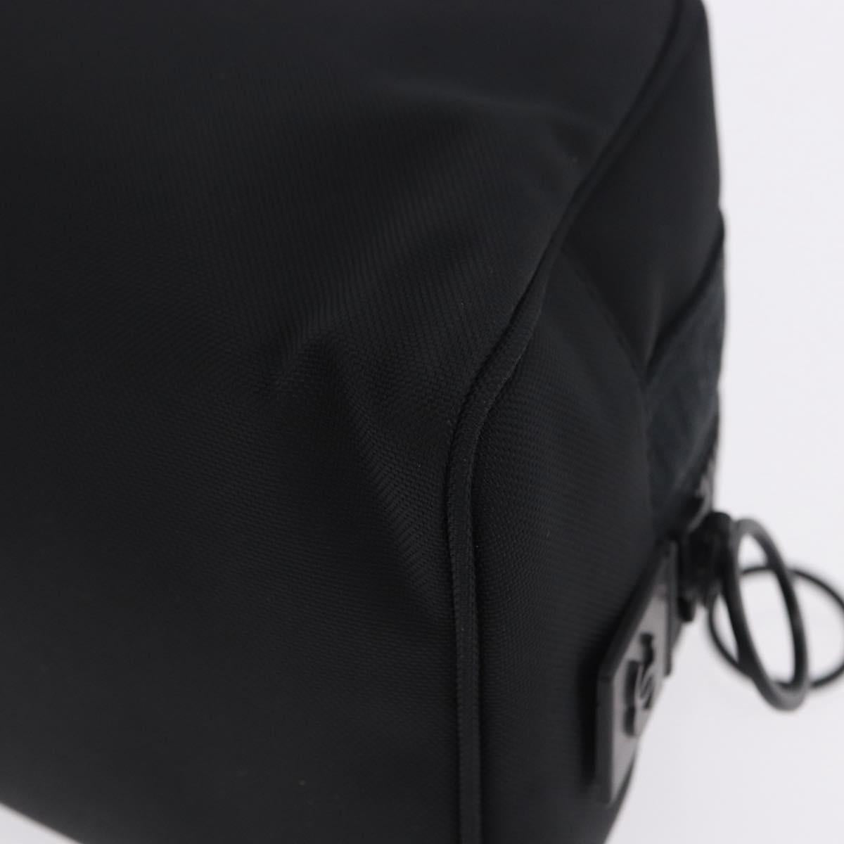 CHANEL Pouch Canvas Black CC Auth 200917M