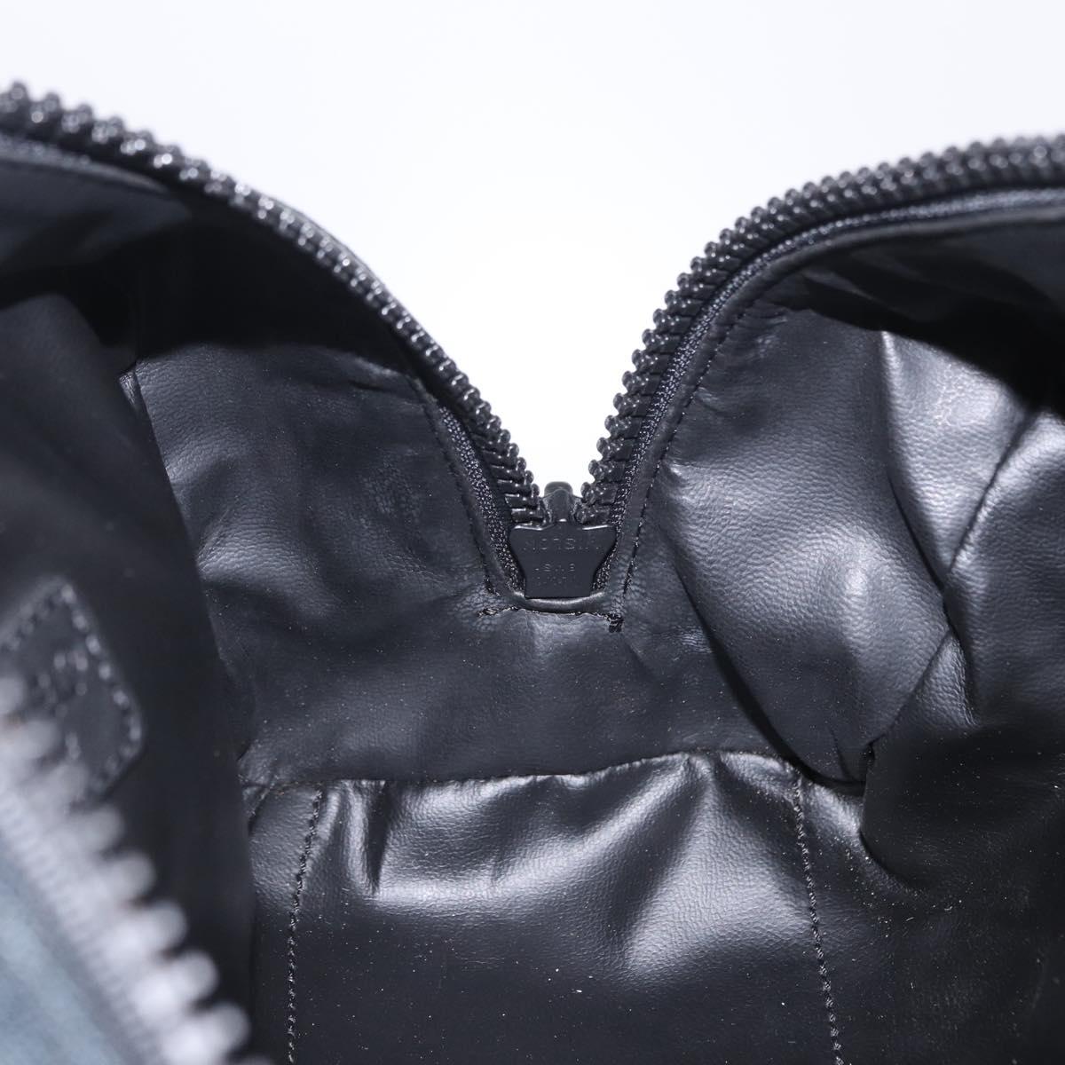 CHANEL Pouch Canvas Black CC Auth 200917M