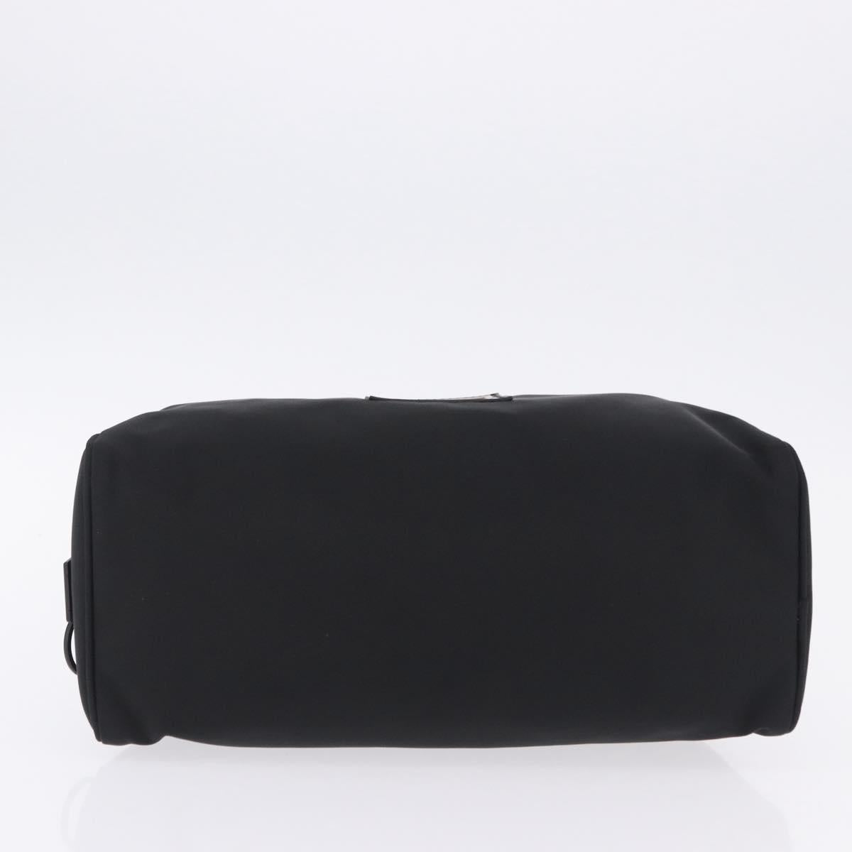 CHANEL Pouch Canvas Black CC Auth 200917M