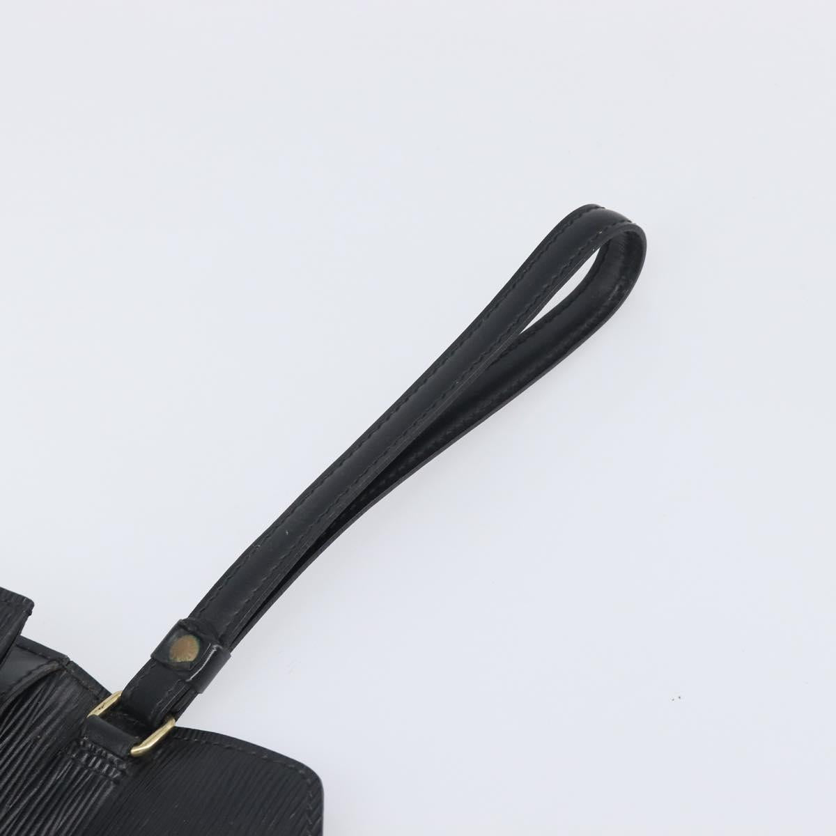 LOUIS VUITTON Epi Serie Dragonne Clutch Bag Black Noir M52612 LV Auth 200921