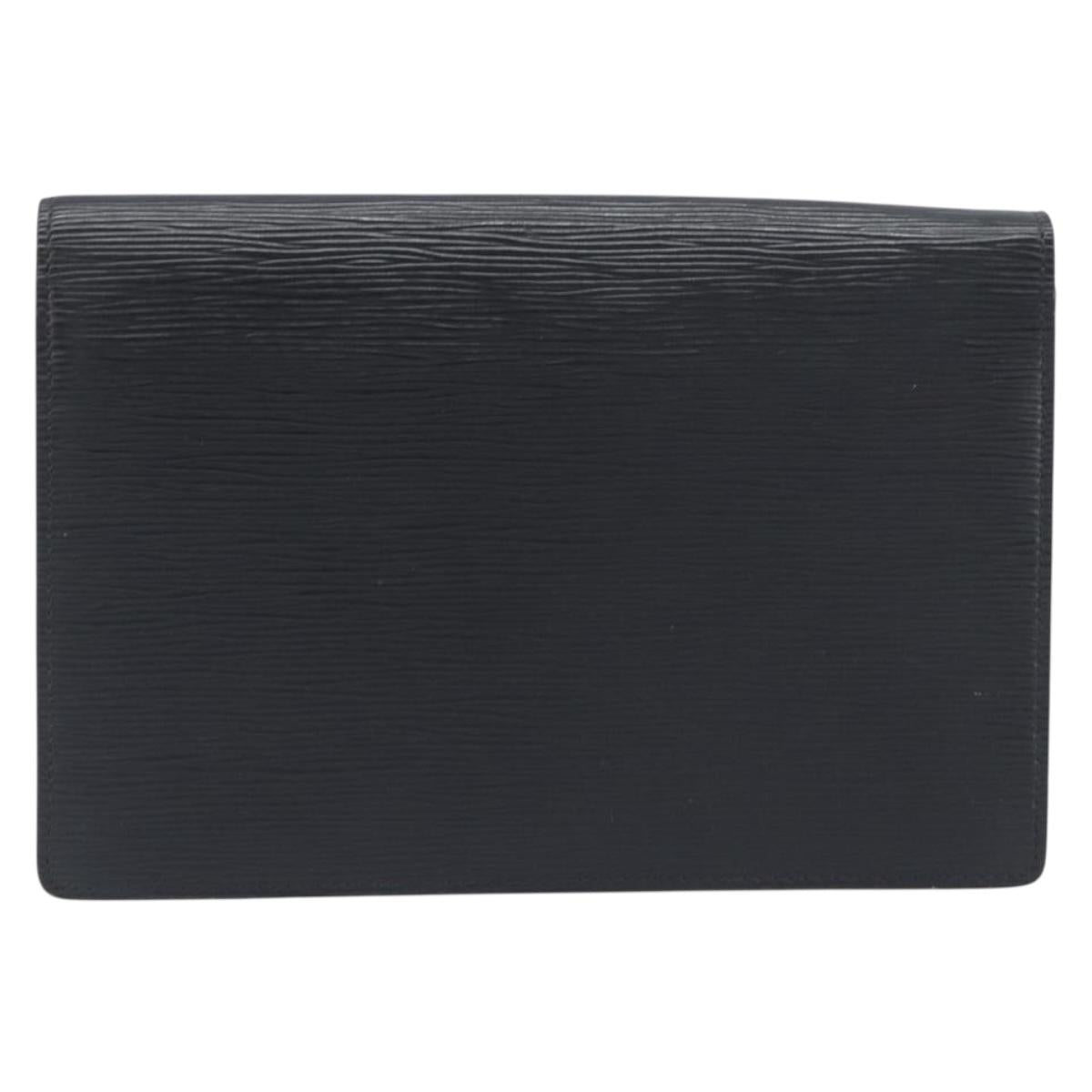 LOUIS VUITTON Epi Serie Dragonne Clutch Bag Black Noir M52612 LV Auth 200921