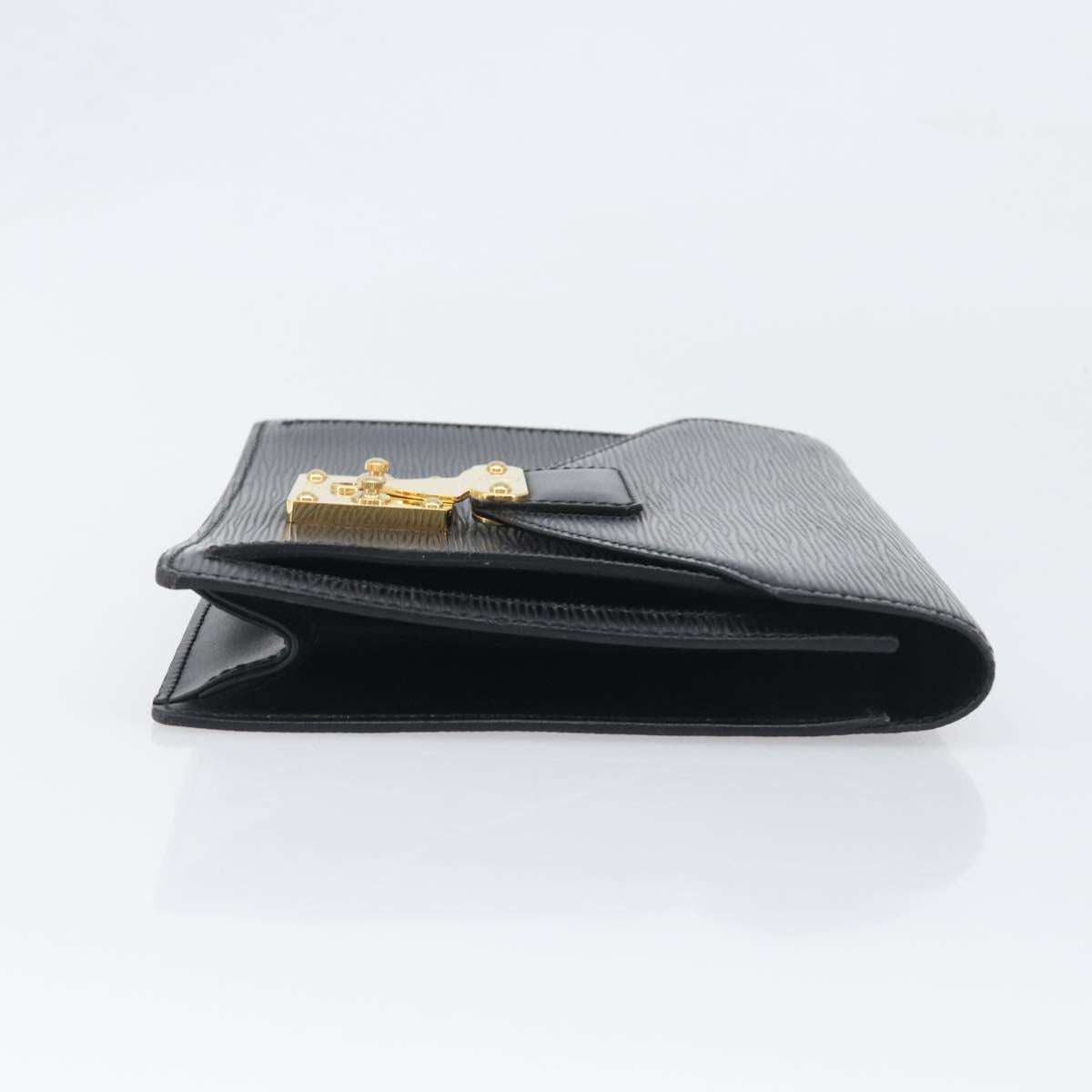 LOUIS VUITTON Epi Serie Dragonne Clutch Bag Black Noir M52612 LV Auth 200921