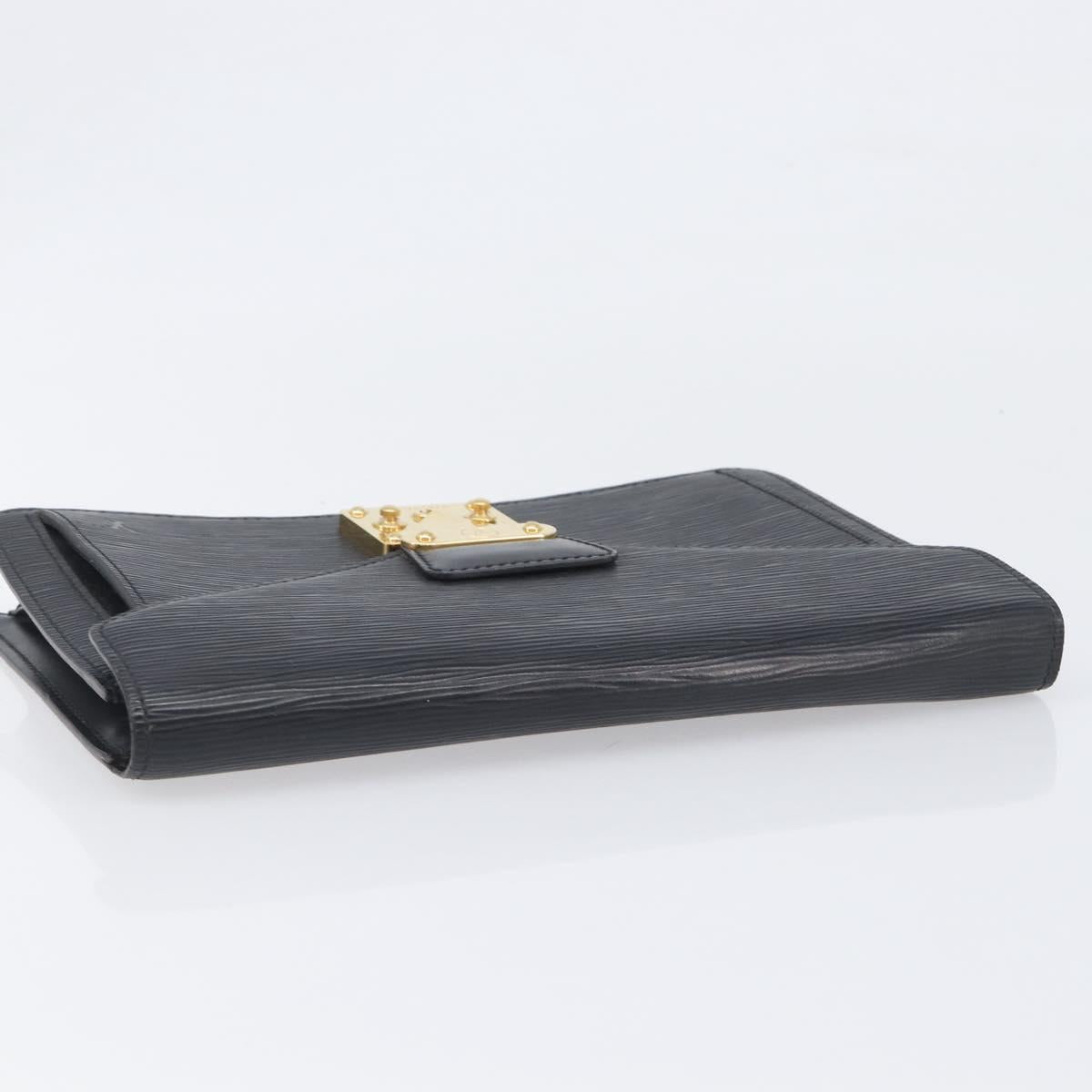 LOUIS VUITTON Epi Serie Dragonne Clutch Bag Black Noir M52612 LV Auth 200921
