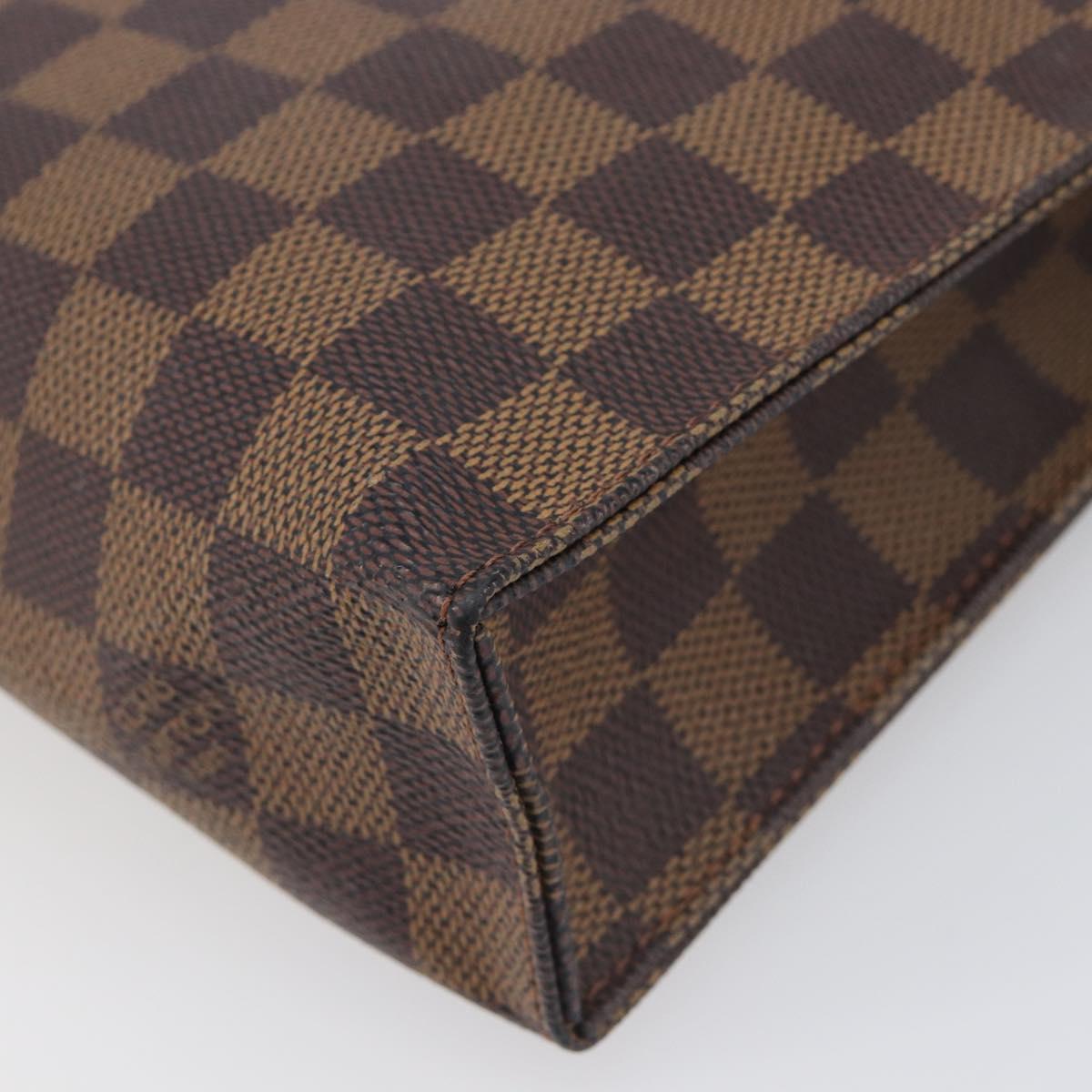 LOUIS VUITTON Damier Ebene Poche Toilette 26 Pouch N47543 LV Auth 200925