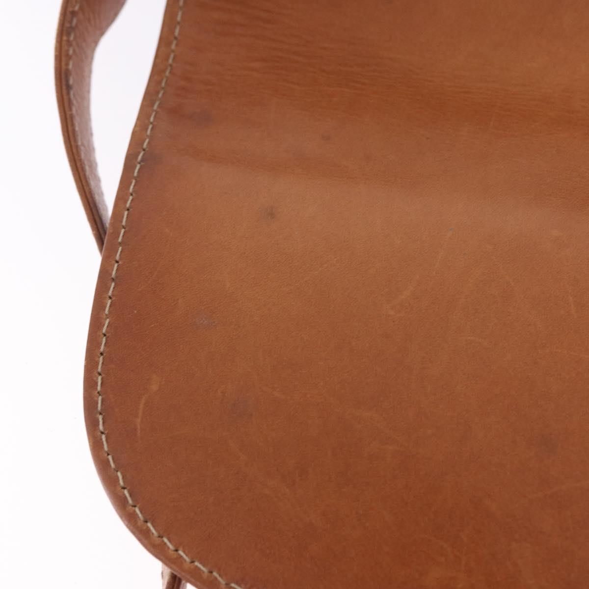 CELINE Macadam Canvas Shoulder Bag PVC Leather Brown Gold Auth 200927