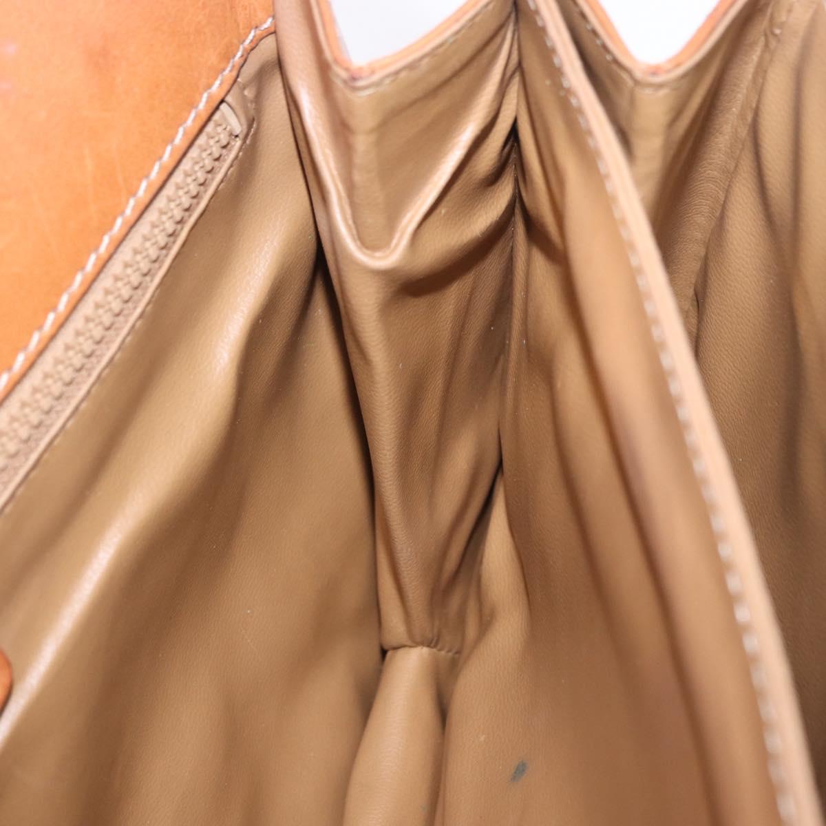 CELINE Macadam Canvas Shoulder Bag PVC Leather Brown Gold Auth 200927