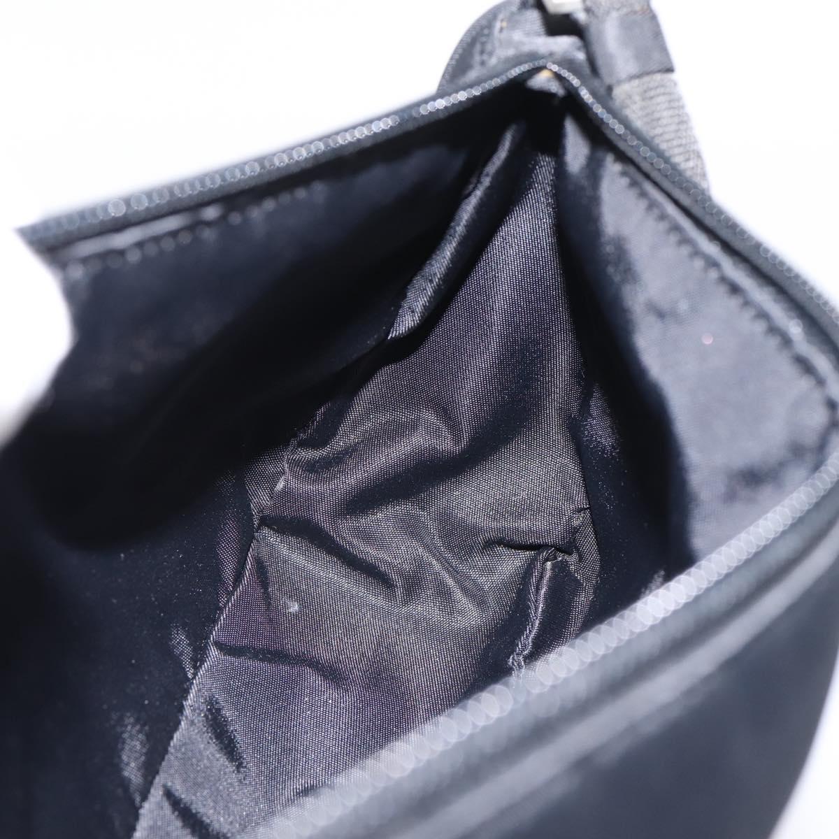 PRADA Accessory Pouch Nylon Black Silver Auth 200929V