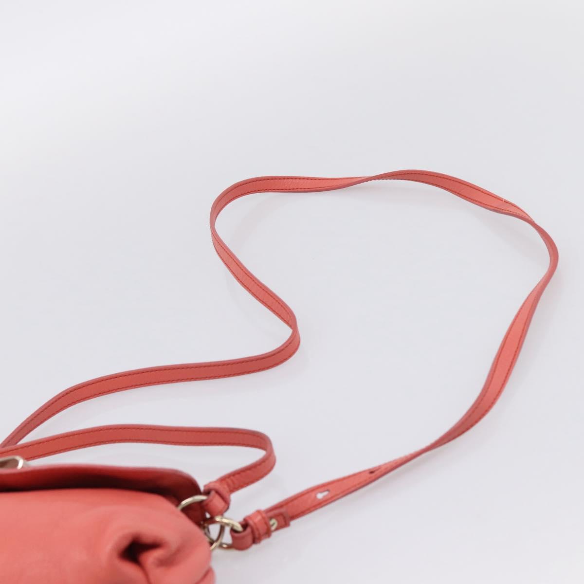 Chloe Lily Hand Bag Leather 2way Pink Gold Auth 200938A